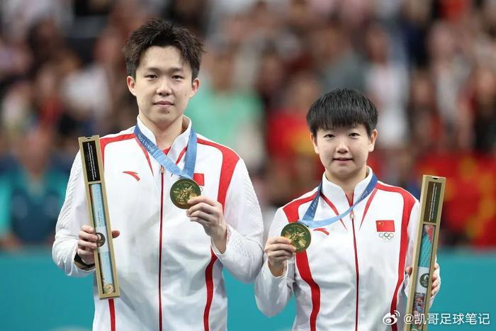 莎头组合（王楚钦&孙颖莎）国乒黄金混双搭档，二人默契十足，拿下巴黎奥运史上首枚乒乓球混双金牌，实现世乒赛混双三连冠，包揽众多大赛混双冠军，是乒坛现象级组合￼ ​​​