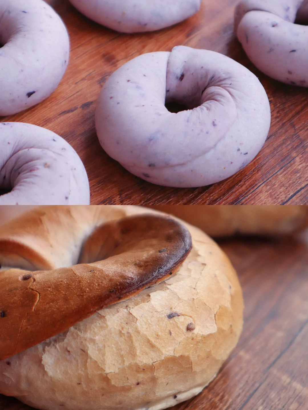 蓝莓旋风贝果｜无糖无油｜钻石纹的秘诀我悟了