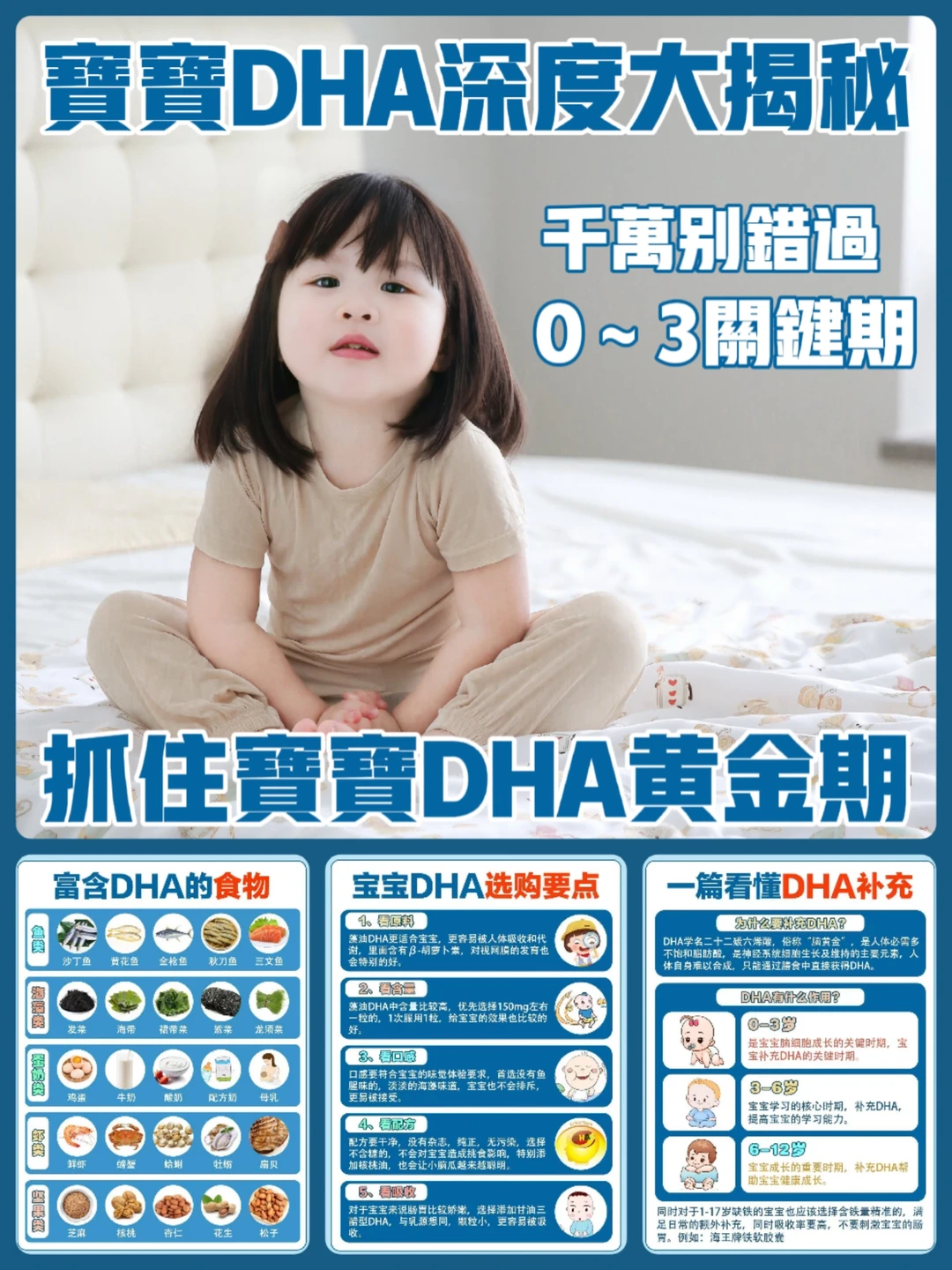 👶0-3岁宝宝DHA补充全攻略💡
