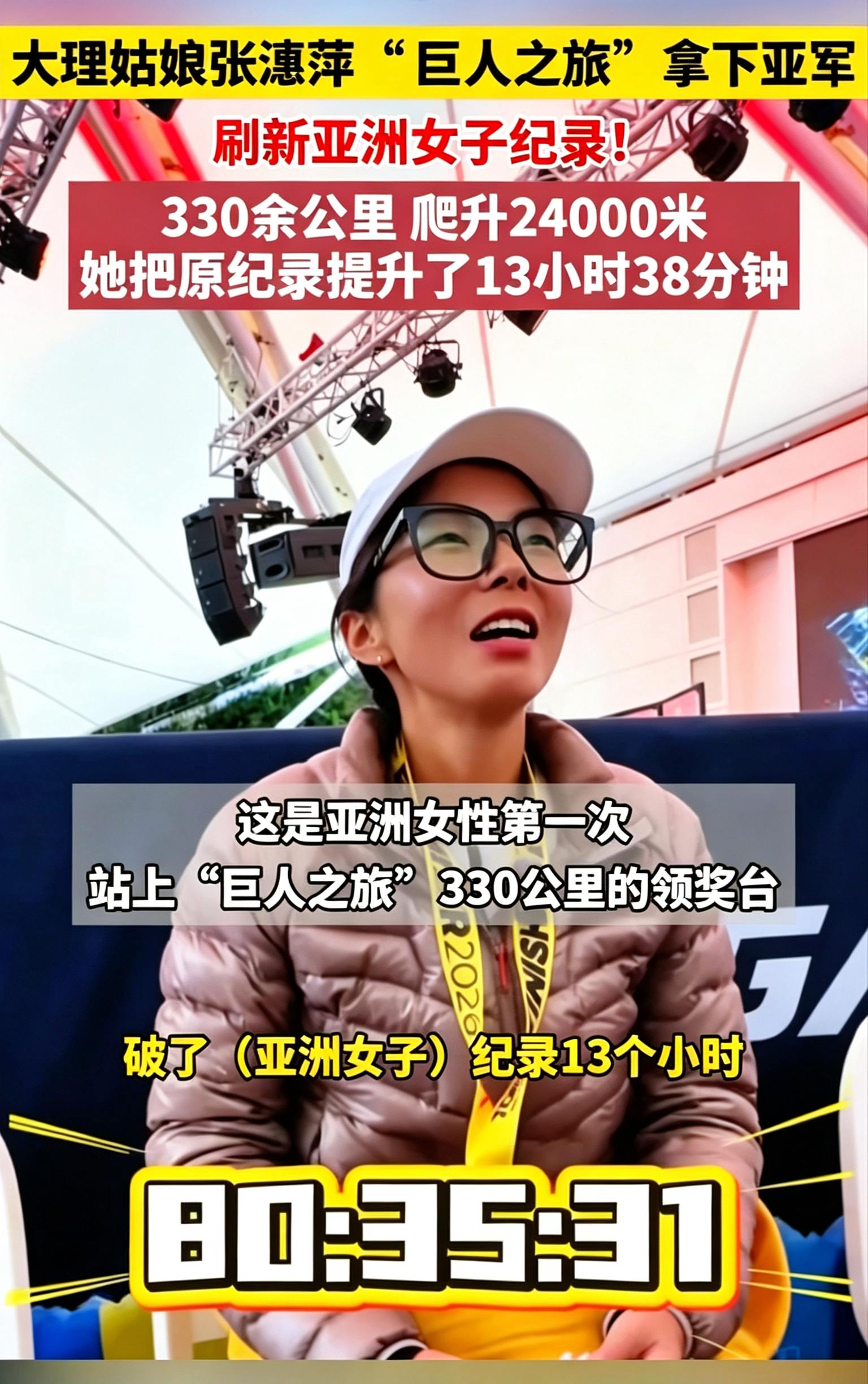 张潓萍巨人之旅越野破亚洲纪录
