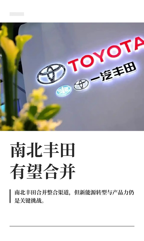 南北丰田有望合并
