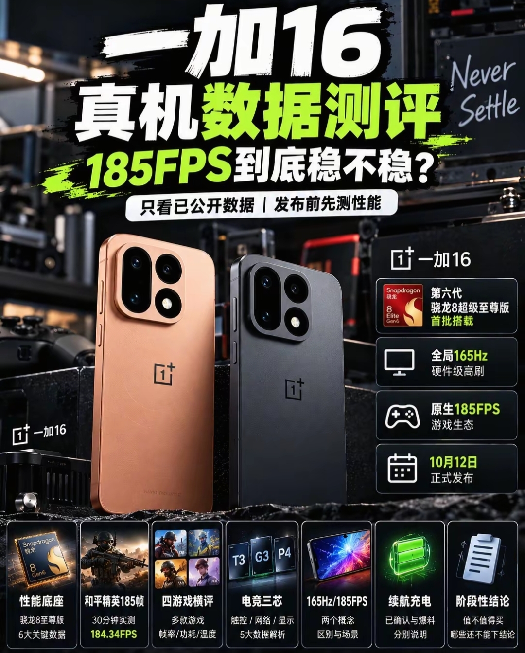 一加16实测提前看！185FPS真能稳住？核心参数一次性扒透