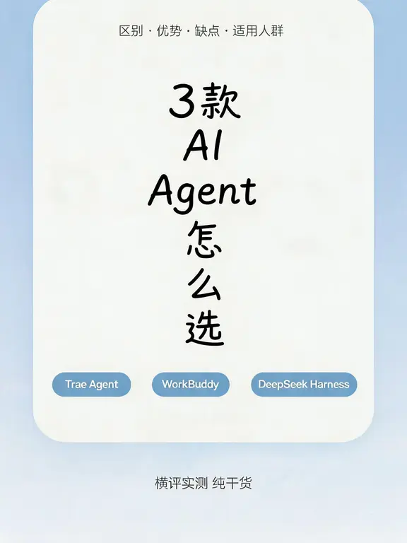 AI Agent怎么选？3款我全试了