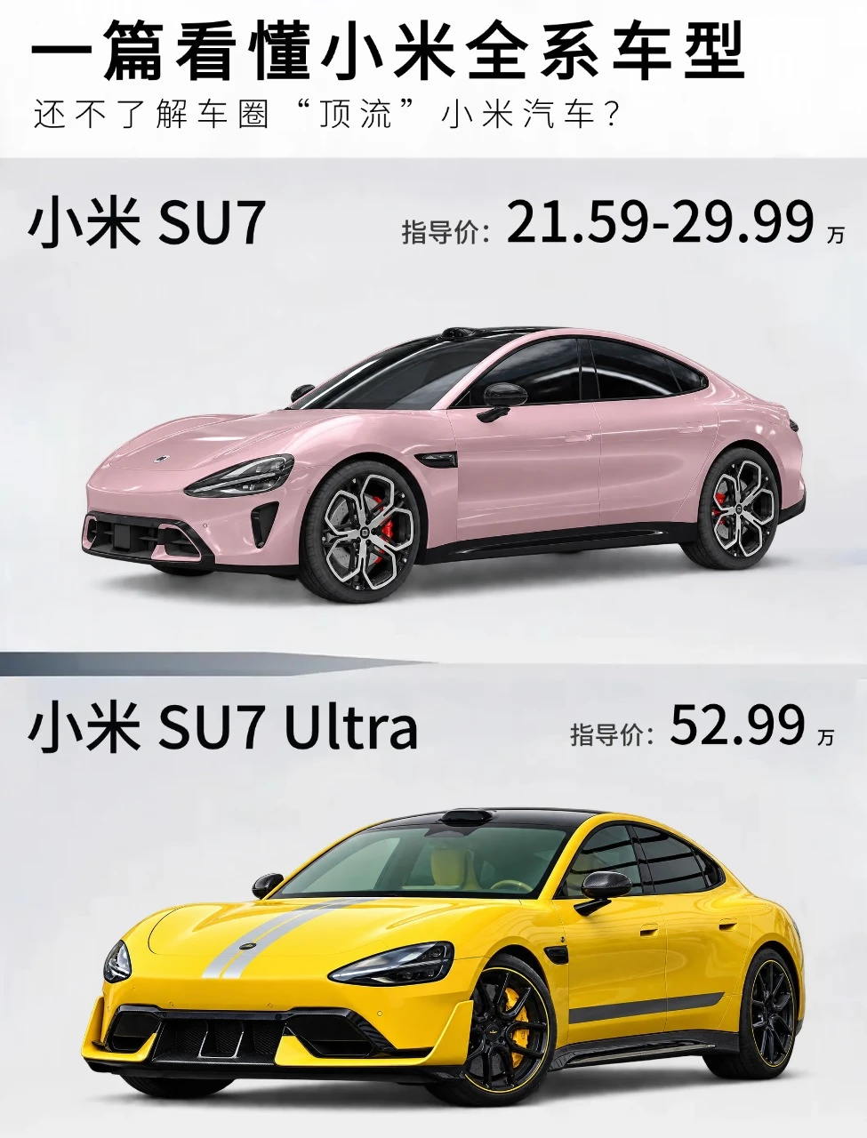一篇看懂🔥小米汽车全系车型选购攻略✨