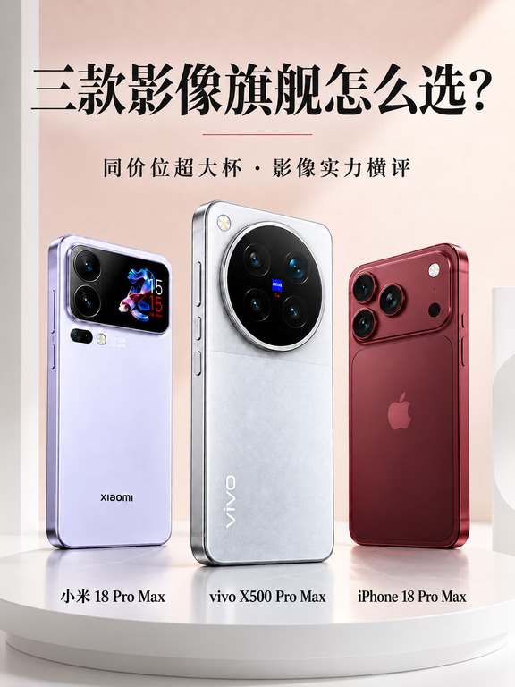 旗舰影像较量，三台手机怎么挑📸