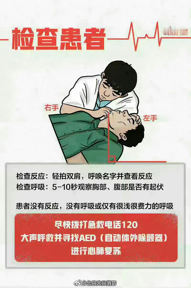 #北京大兴消防[超话]##让我们一起来学习##武汉地铁上演10分钟生命接力#一旦发生心脏骤停，短时间内人体各器官会发生一些变化，若不及时抢救，将造成不可逆的伤害和死亡。

心脏骤停后，全身器官和组织的血液灌注立即停止，机体处于缺血缺氧状态。约3秒后，眼睛出现黑蒙；5~10秒，意识丧失，突然倒地， ​