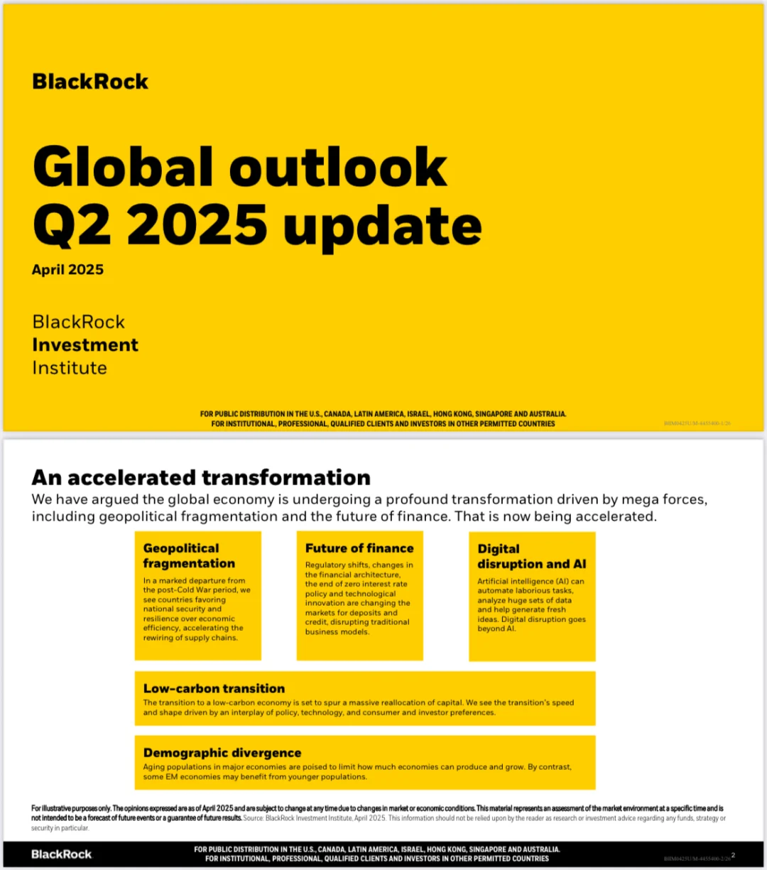 贝莱德2025Q2投资展望，信息量有点大！