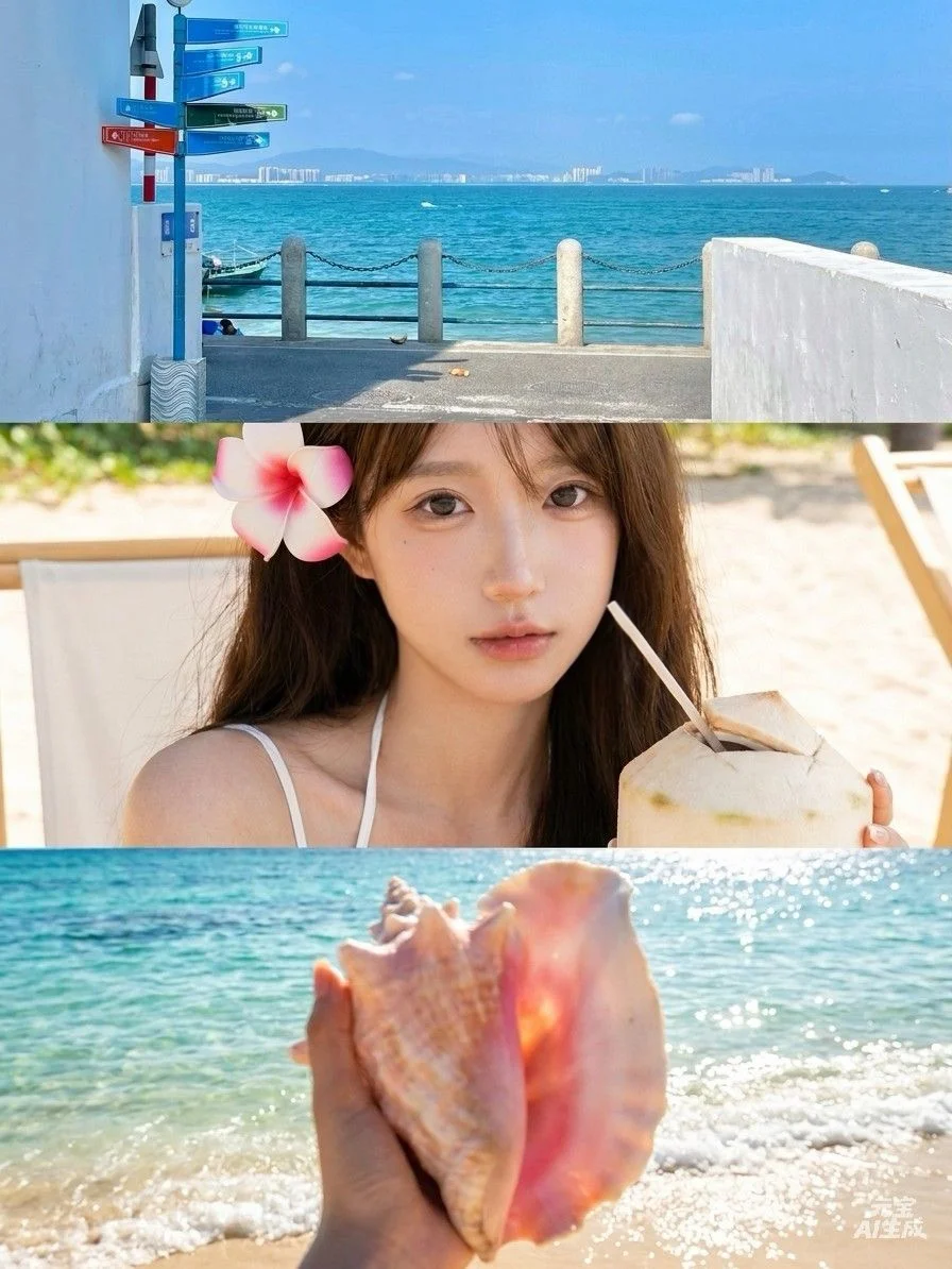 ⭒˚𓇼𓂂𓈒𓏸海島旅行日記🐚拼贴plog ·̩͙🏝️
