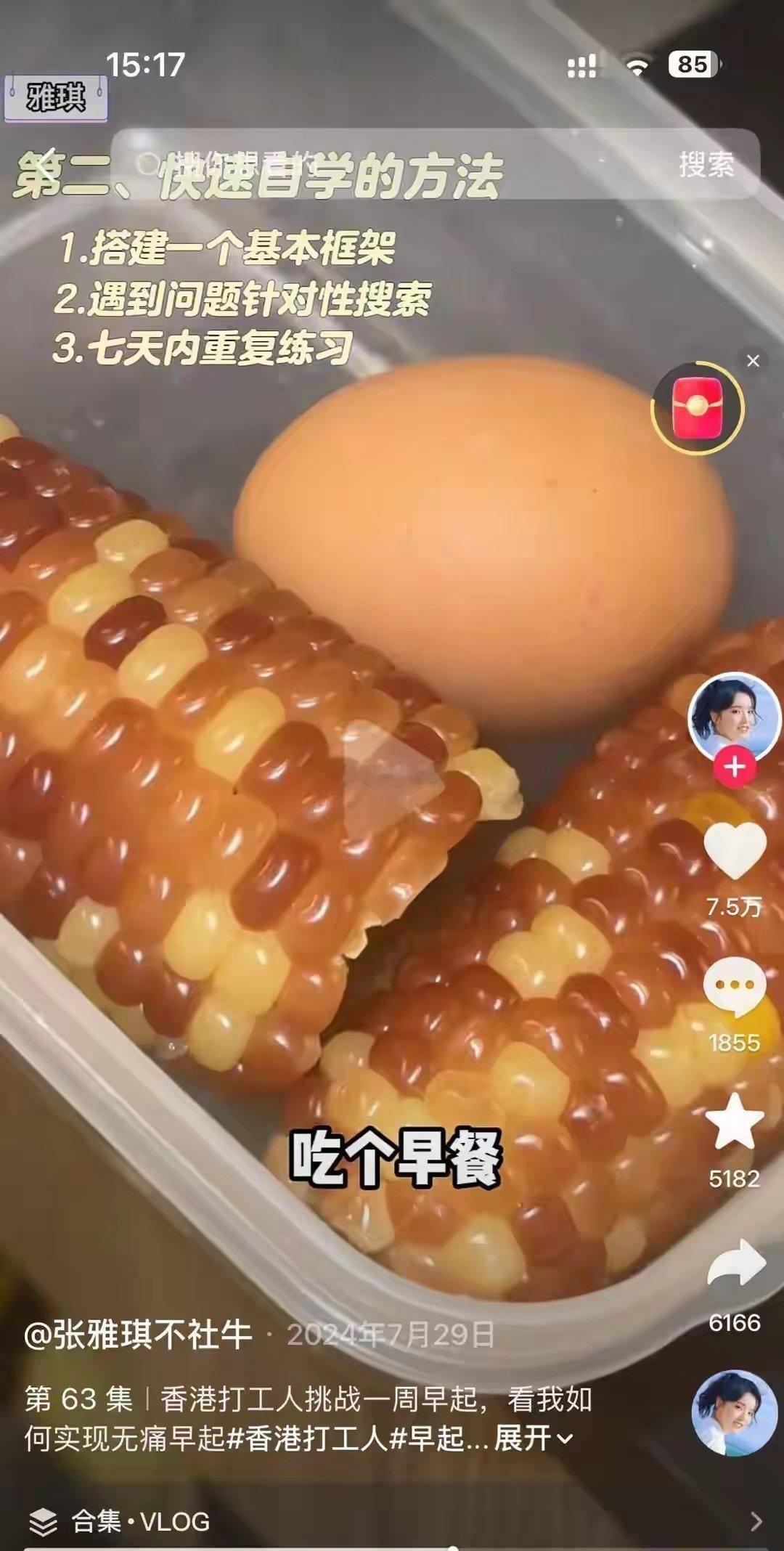张雅琪的vlog被网友扒了，同一段素材反复用 ​