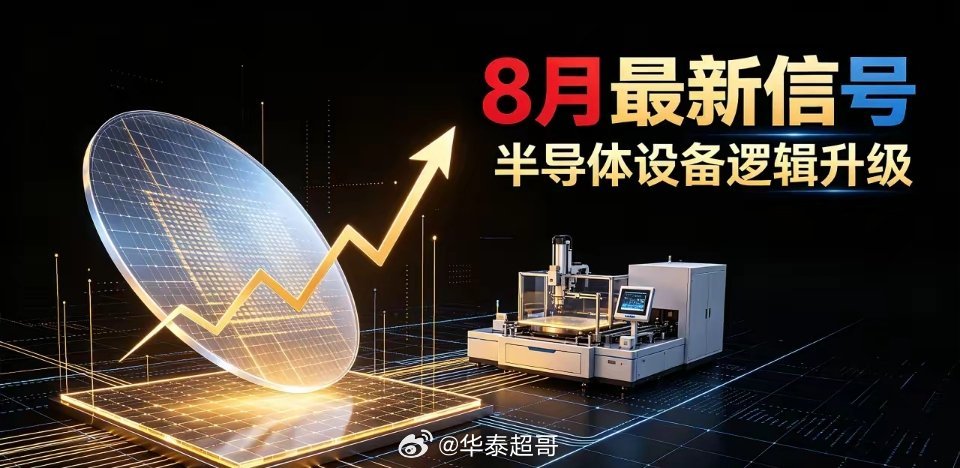 半导体设备逻辑彻底升级！8月最新信号，走出独立趋势
 
近期科技板块轮动此起彼伏，存储、CPO轮番爆发，但很多人忽略了半导体设备，正在悄悄走出独立上行行情。它是AI与整个半导体产业链最底层的核心底座。结合8月下旬产业最新动态，拆解当下主线逻辑。
 
1、全球景气度再上调，行业站上历史高增长周期 ​