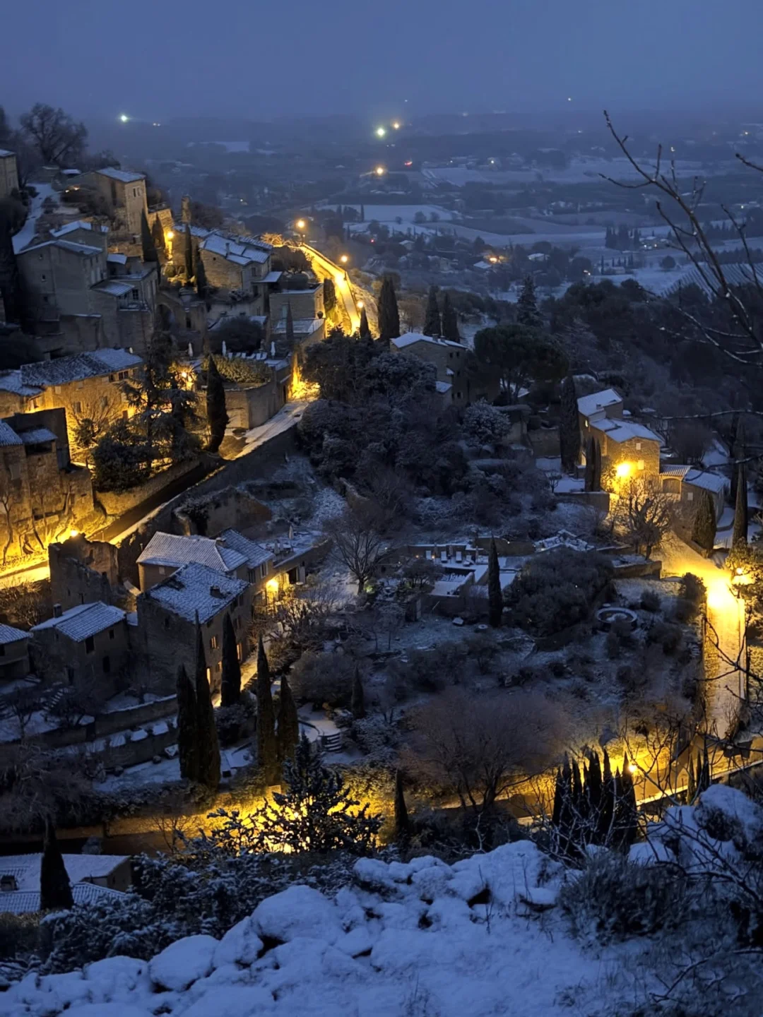 ❄️普罗旺斯Gordes，第一次见到南法下雪…