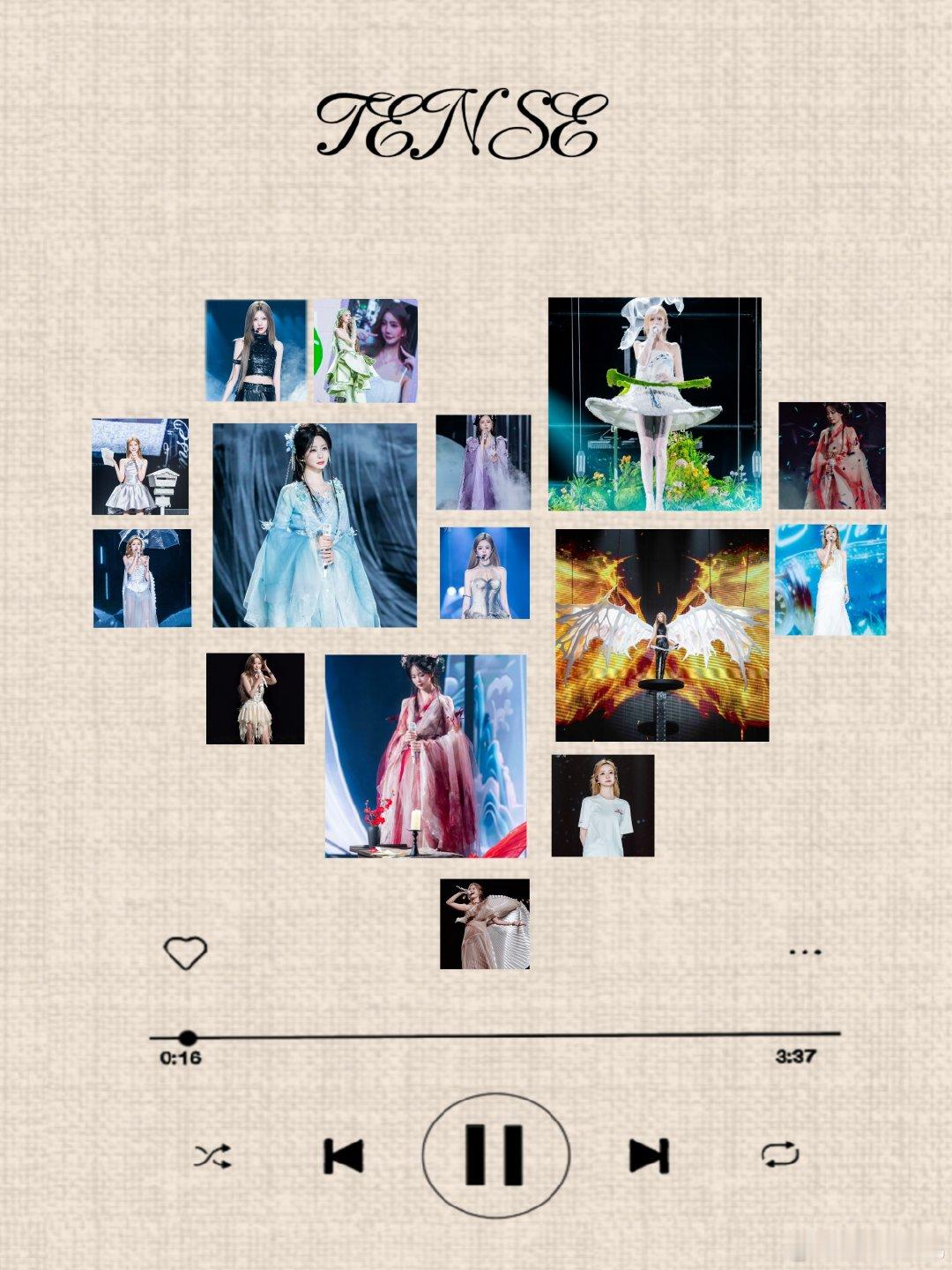 #陈卓璇[超话]##陈卓璇演唱会记录# 每一套都绝美啊，如果能出小卡就好了[可爱] ​