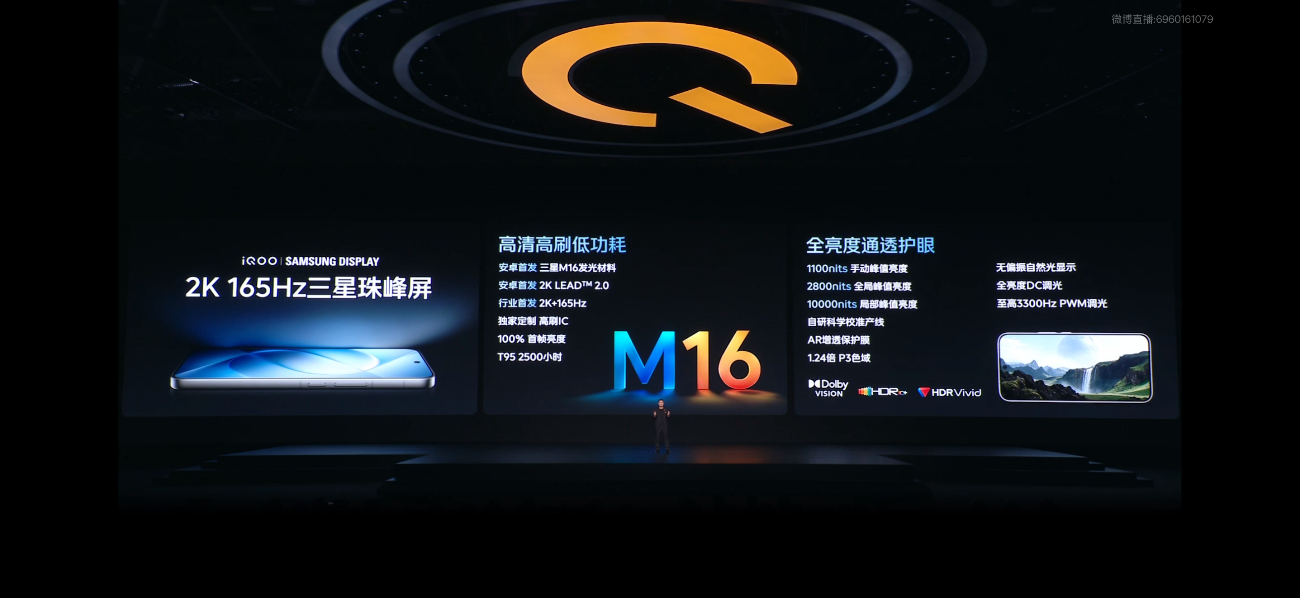 #iQOO16#这次性能这块堆得挺满，第六代骁龙8超级至尊版加自研电竞芯片Q4，2K加165Hz也直接安排上了！！！

影像也没落下，5000万超感光大底主摄，5000万潜望长焦，软硬件一起补齐，日常拍照也能看齐拍照旗舰了！

再加上Q Flex操控和8点5K冰穹散热，跑分也冲到了557万，这代iQOO 16基本就是奔着全能旗 ​