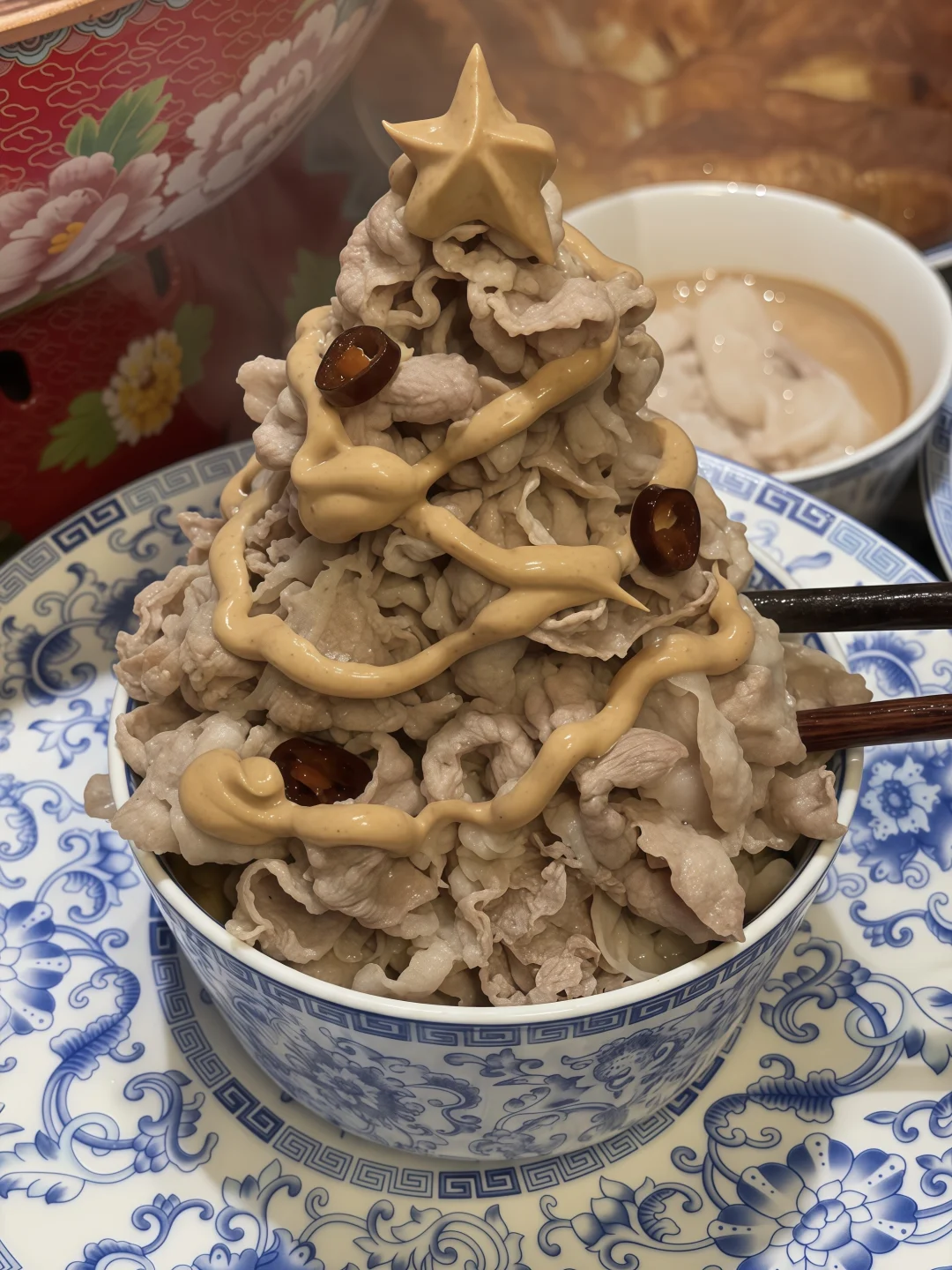 拜见麻酱涮肉圣诞树！！