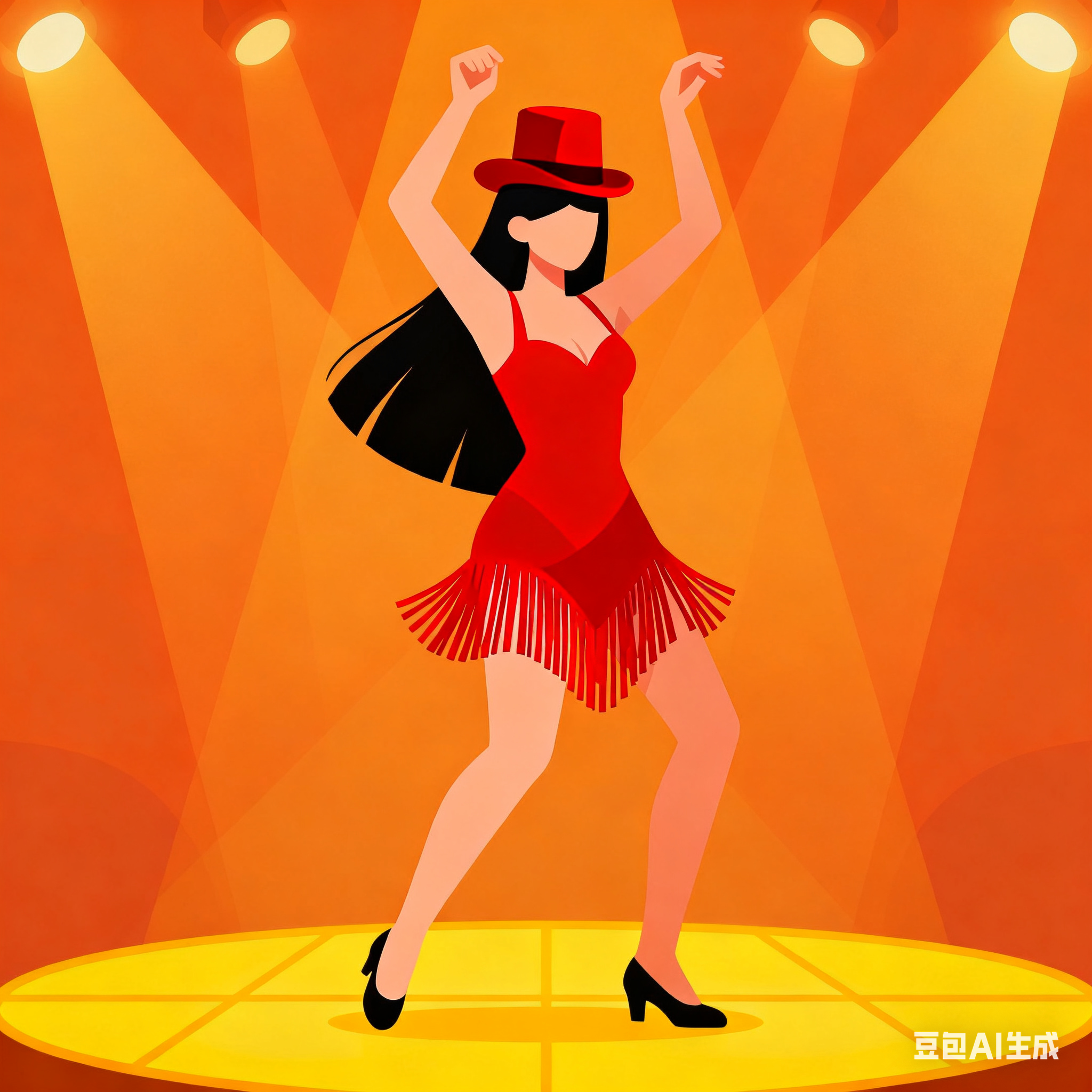 招揽生意的舞女小姐姐  小县城的庙会之上，歌舞大棚外早已是人声鼎沸，热...