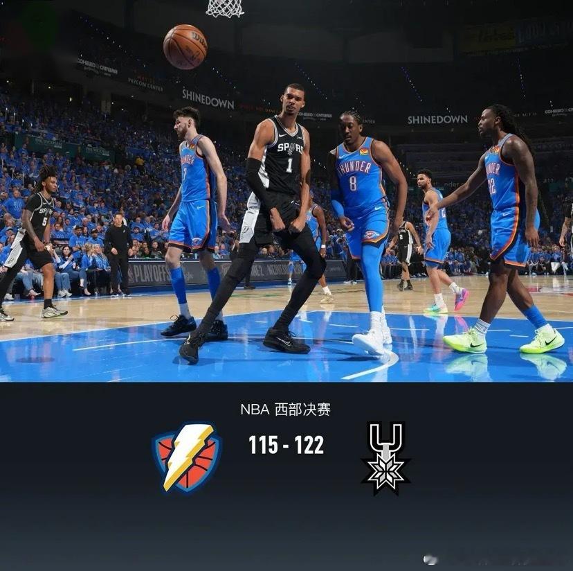 北京时间5月19日NBA 西部决赛G1，俄克拉荷马雷霆对阵圣安东尼奥马...
