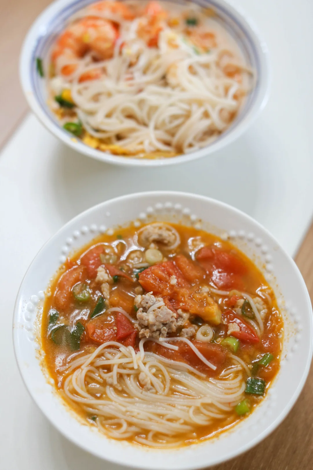 西红柿鲜肉沫米粉（355）爽滑弹牙酸甜可口