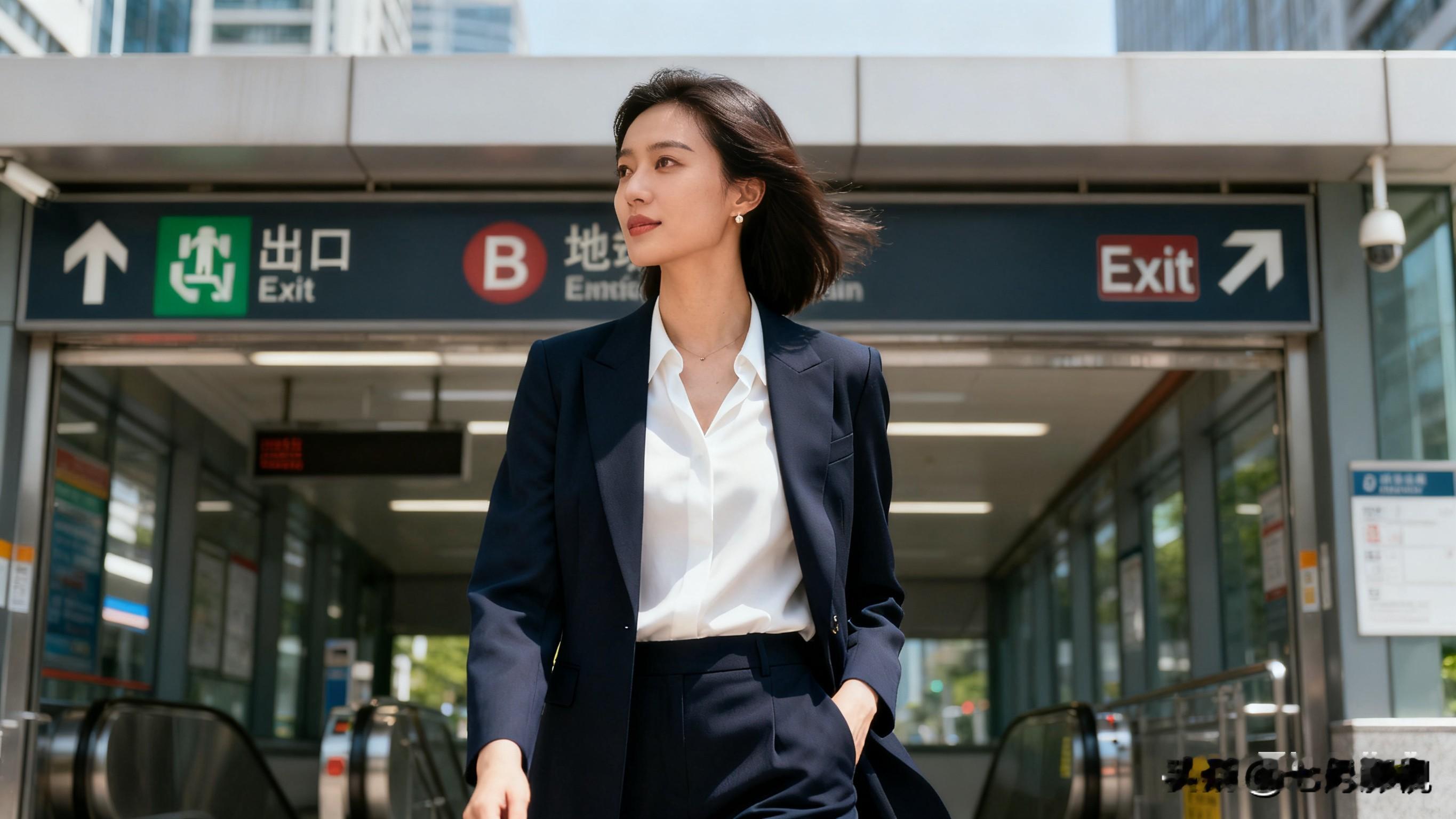 谁懂啊！路人美女的“通勤穿搭”，干练又时髦，职场也能美出圈