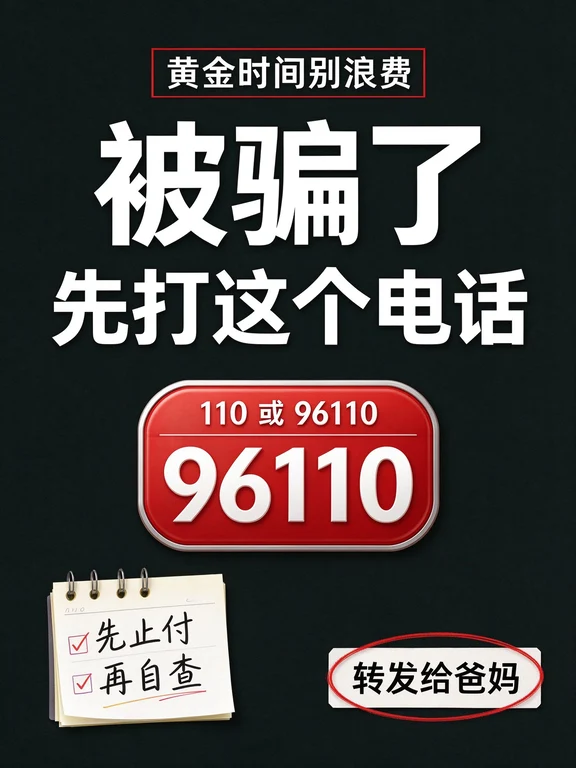 发现被骗，先做这件事（能追回钱）