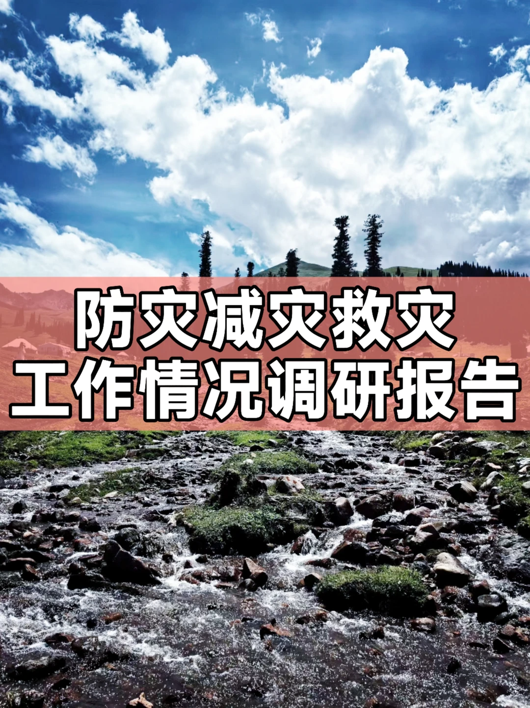 体制内：防灾减灾救灾工作情况调研报告