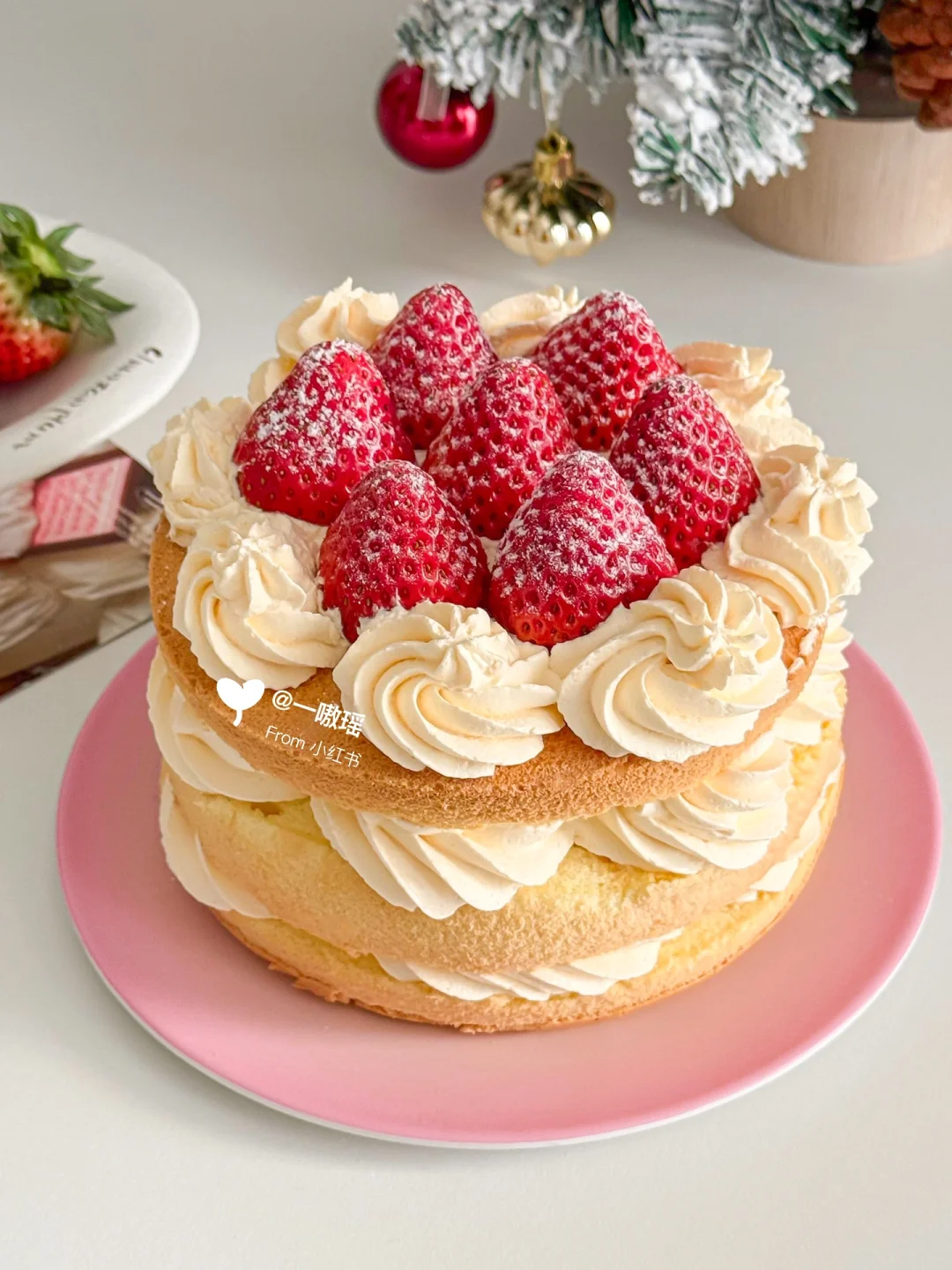 在家做草莓裸蛋糕🍓新手也能一次成功‼️