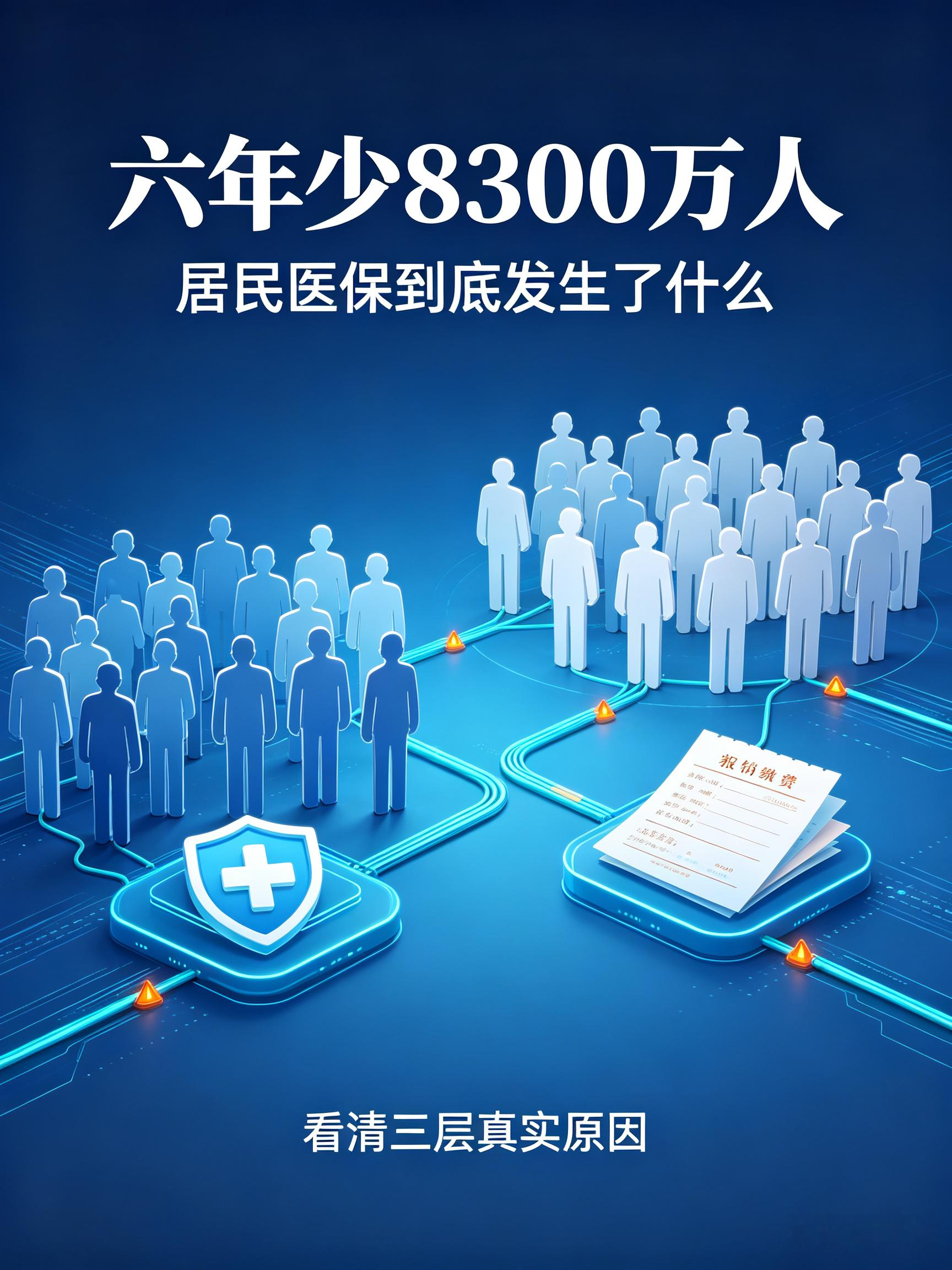 一年400元的居民医保，为什么越来越多人选择停缴
最近几年居民医保的参保人数，正在出现明显下滑。最新的数据统计显示，从2019到2025这六年时间里，居民医保参保总量少了接近8300万人，很多人第一反应，都是大家不愿意再交医保了。
 
但真实情况，其实没有那么简单，数字下降并不完全等于老百姓主动放弃