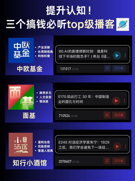 搞钱必听！财经人私藏的3档顶级播客