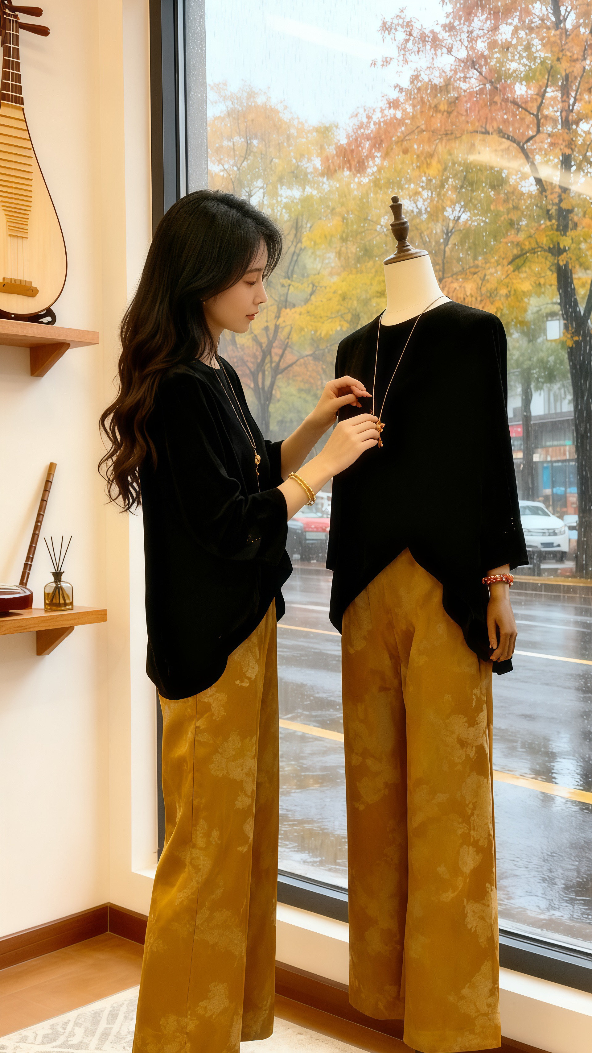 韩系时尚套装女2025新款气质减龄百搭休闲裤上衣春秋搭配一整套潮