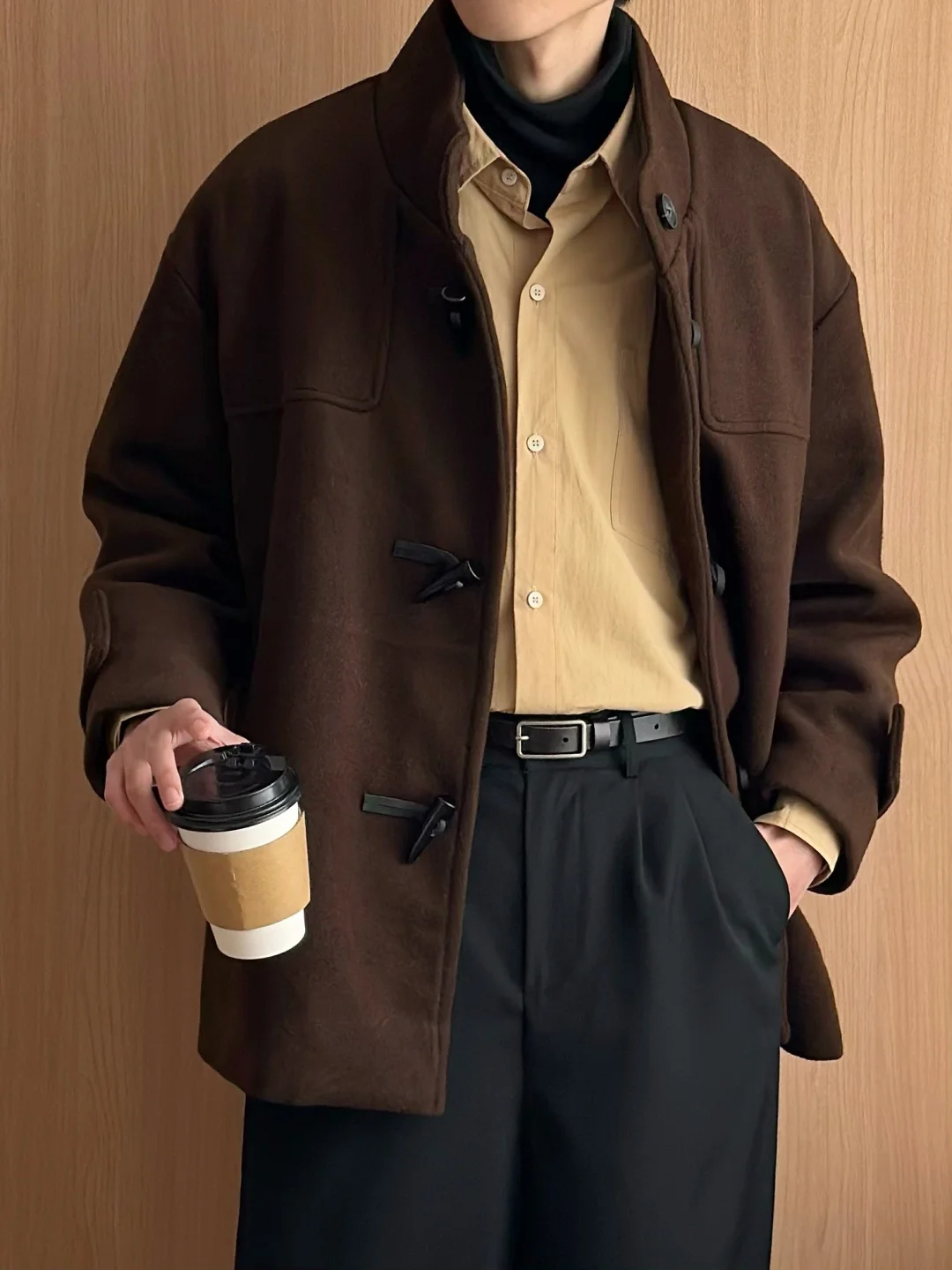 当我拥有了一件牛角扣毛呢大衣