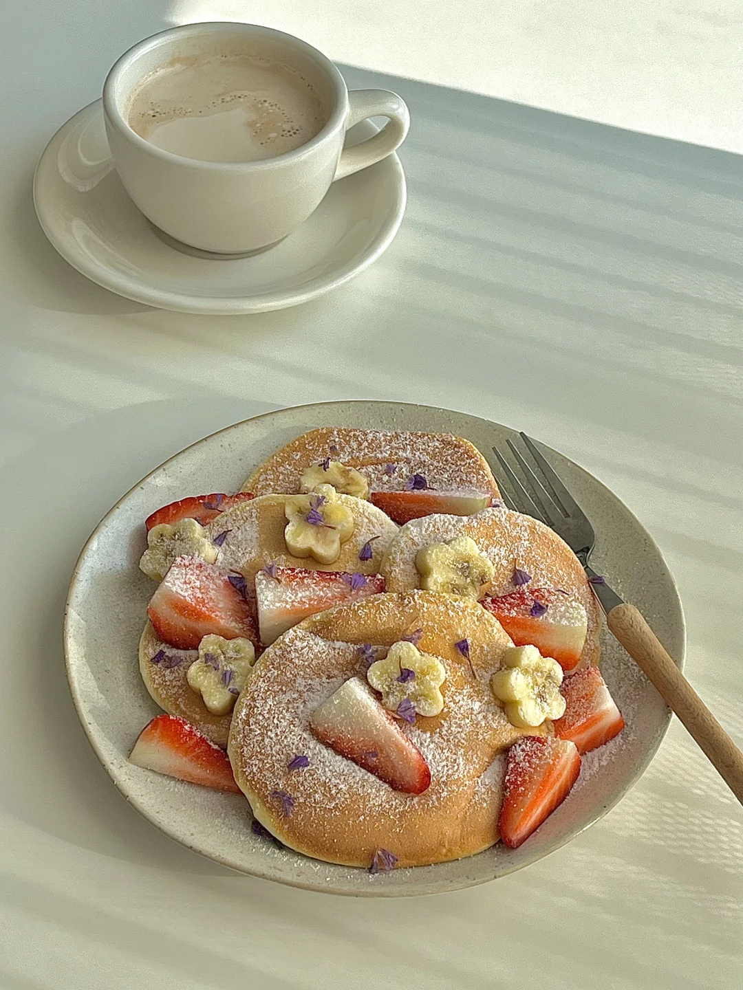 平底锅就能做的无油舒芙蕾松饼🥞