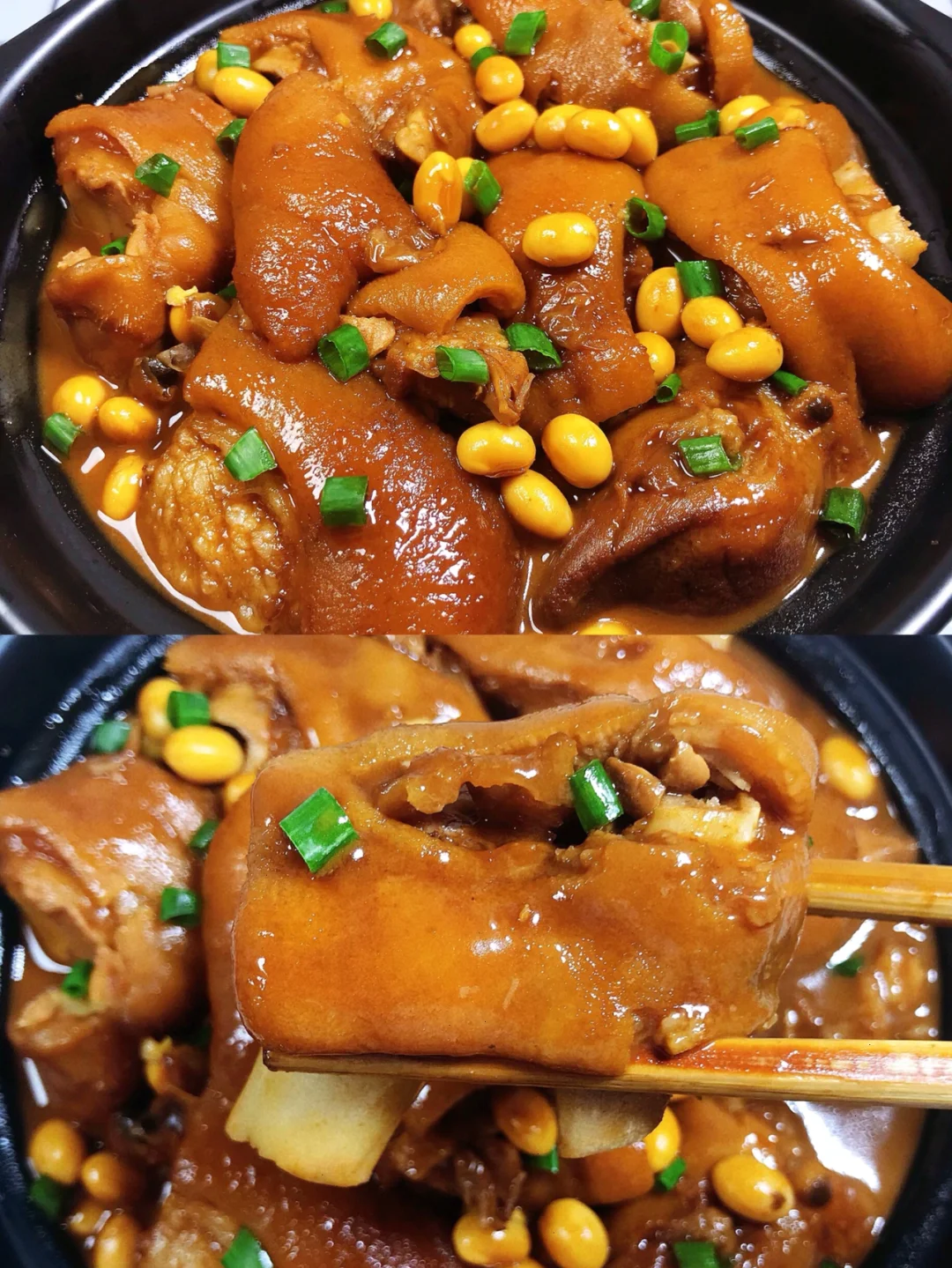 黄豆焖猪蹄软糯入味，肥而不腻，巨好吃！