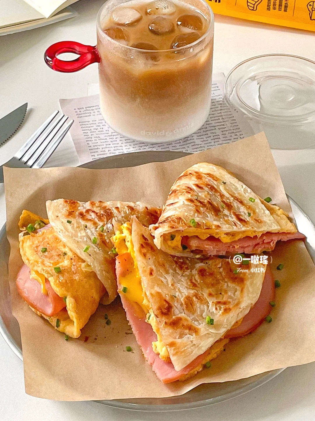 手抓饼王者吃法🧡葱香鸡蛋火腿香的直迷糊‼️