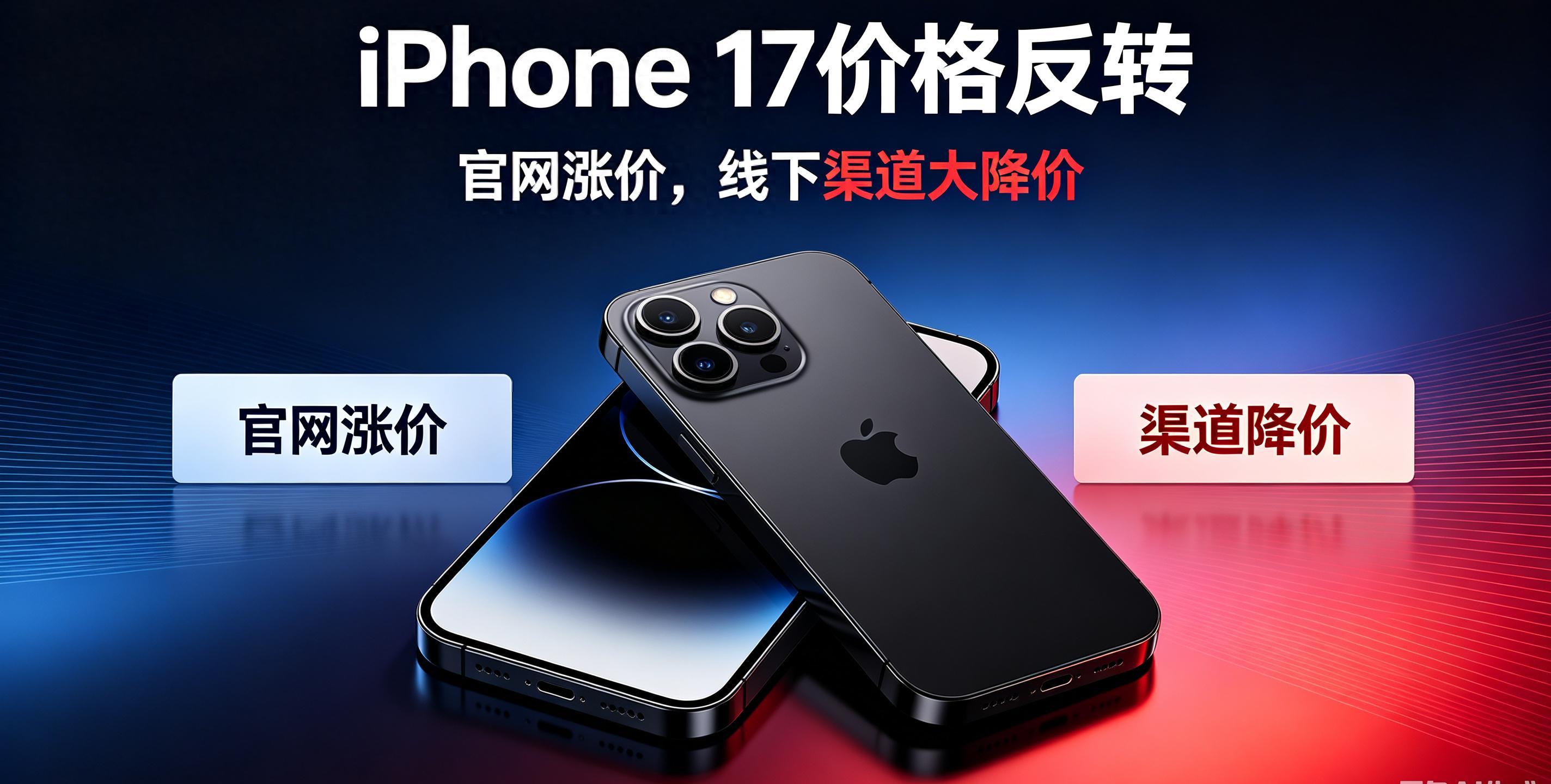iPhone17大跳水，官网涨价实体反打，消费者眼花还能怎么买对？