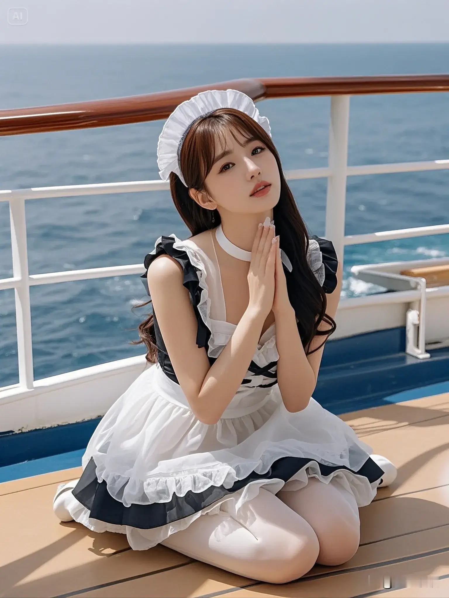 今日份的心动来自这位女仆小姐姐！  她身着洁白的女仆装，一举一动都充满...