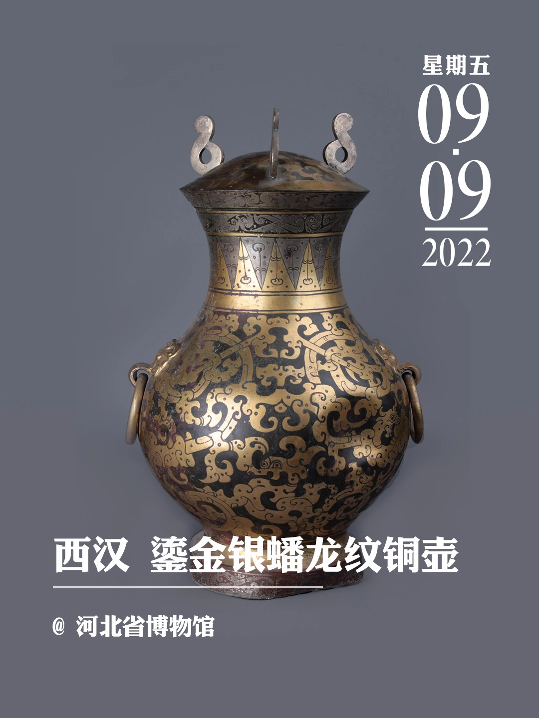文物会说话 | 西汉 鎏金银蟠龙纹铜壶
