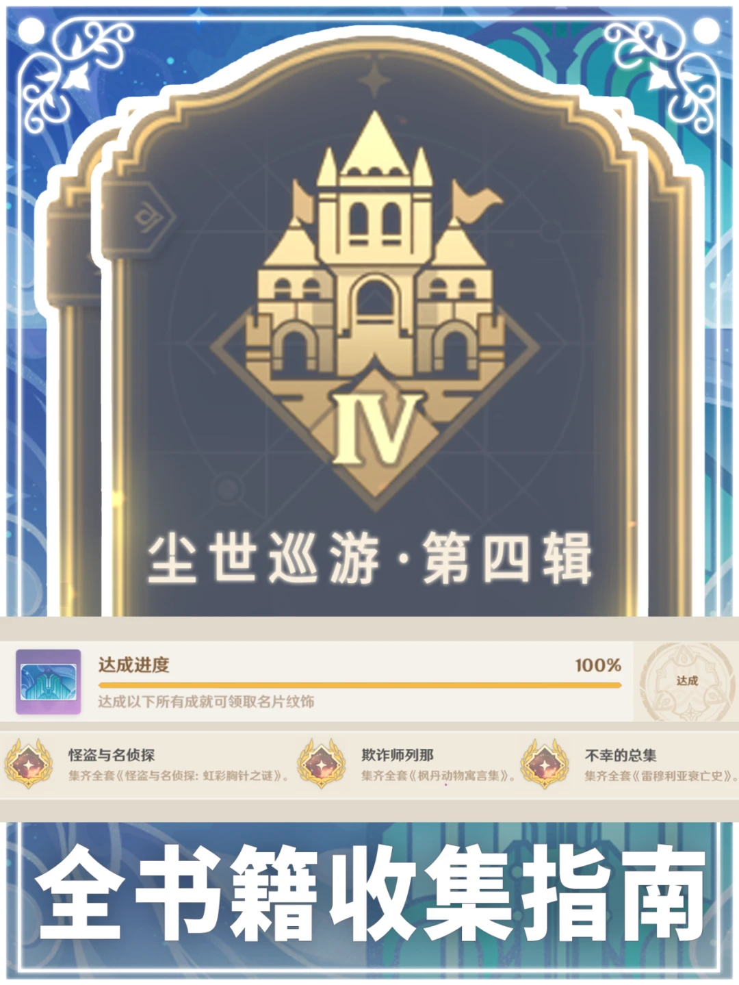 尘世巡游•第四辑成就！枫丹书全收集～