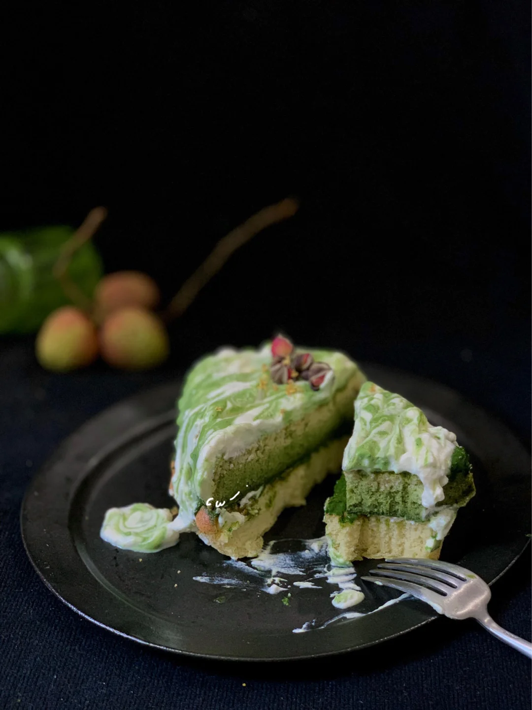 Happy birthday🎶大理石奶盖瀑布🍵渐变戚风