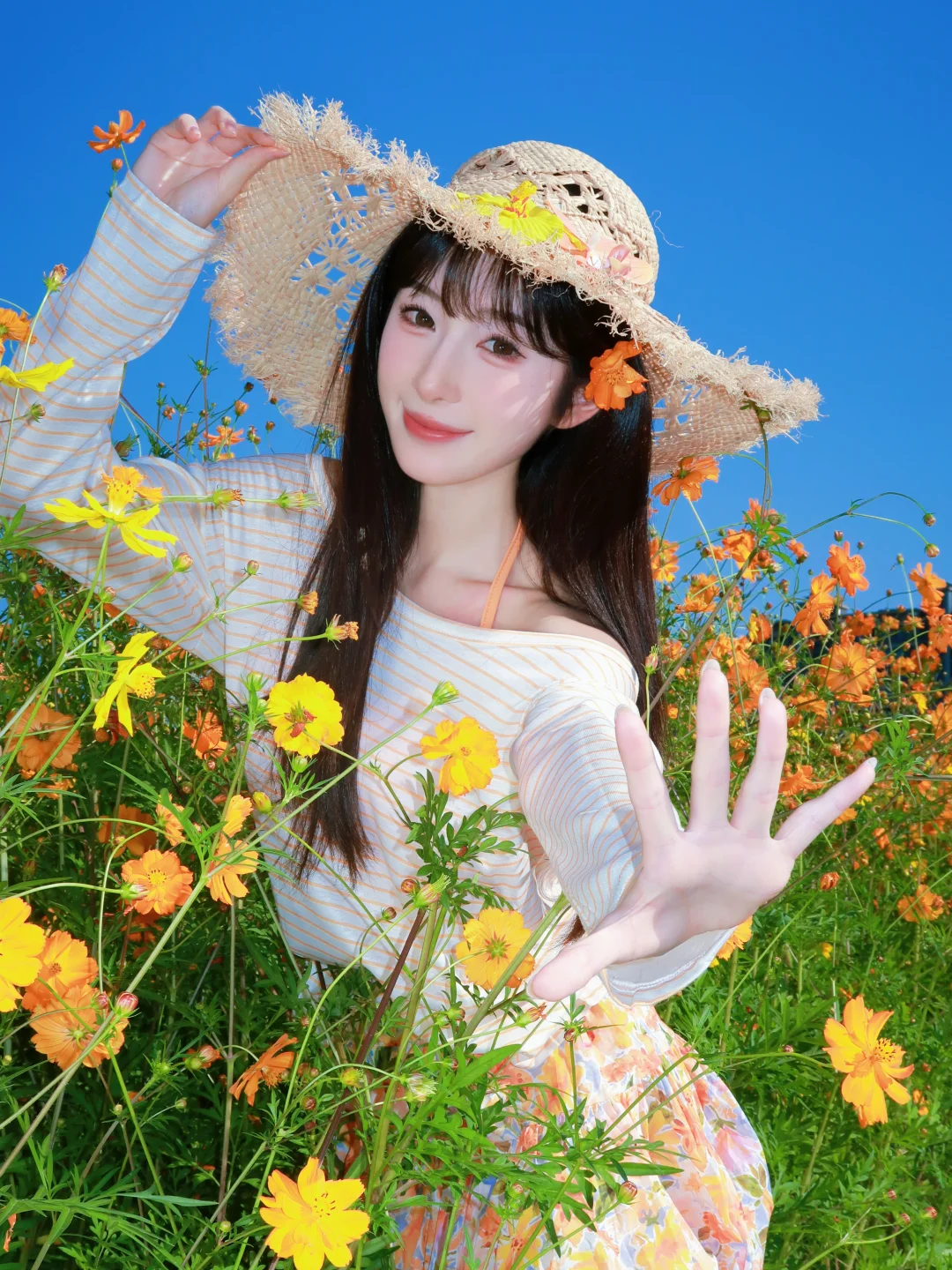 g7x2我们喜欢你！存一些花海明媚感拍照姿势