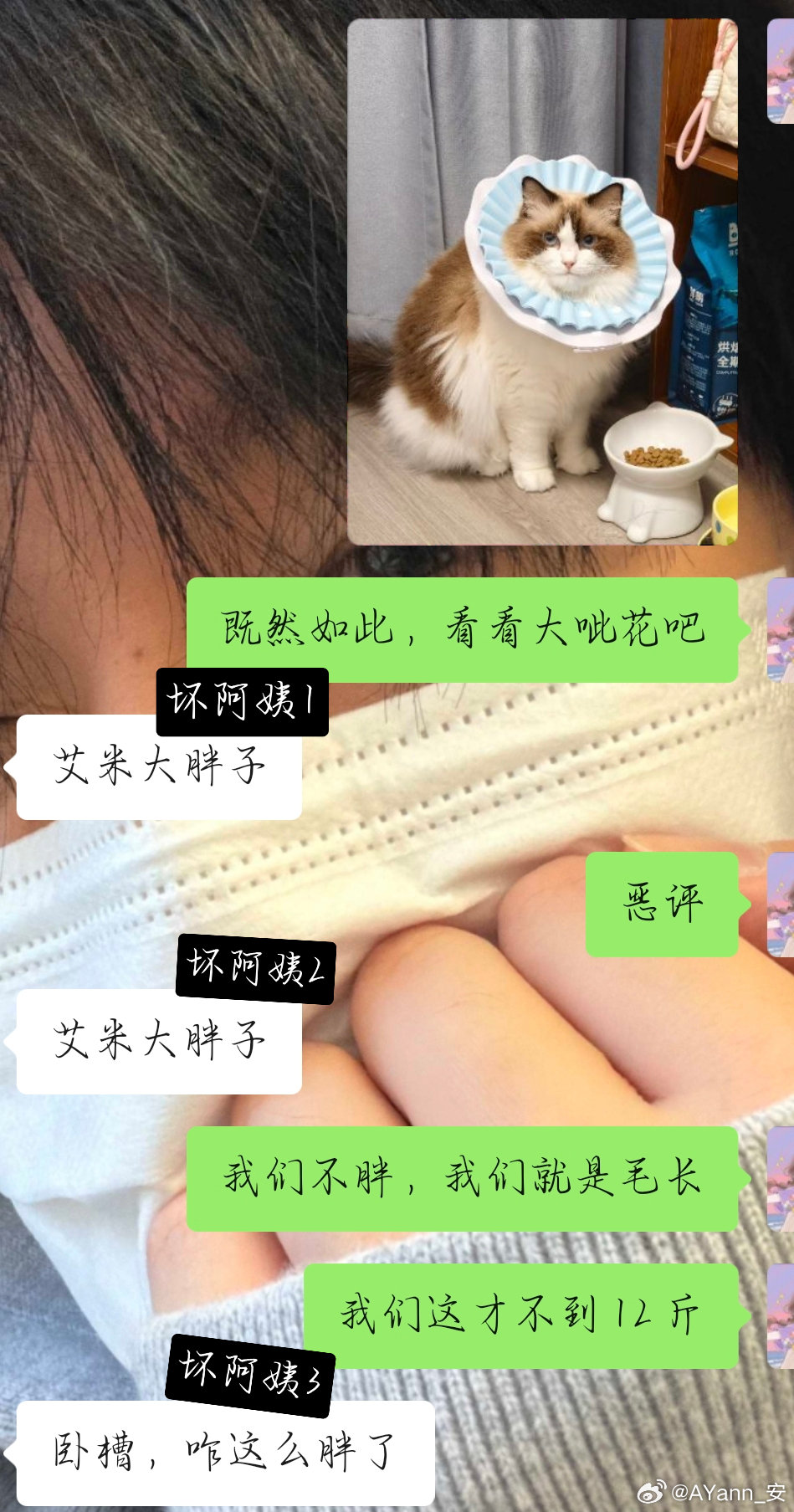 请她们看大呲咪，她们残忍的给了我们艾米恶评[泪]
艾米：讨厌这些姨姨 ​