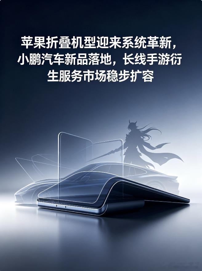 苹果折叠机型迎来系统革新，小鹏汽车新品落地，长线手游衍生服务市场稳步扩容

消费电子软硬件迭代、新能源汽车产品更新、数字文娱衍生业态成长，共同构成当下消费产业的三大观察方向。从苹果折叠 iPhone 的底层系统能力升级，到小鹏全新车型迎来市场检验，再到长线运营手游带动垂直服务需求持续走高， ​