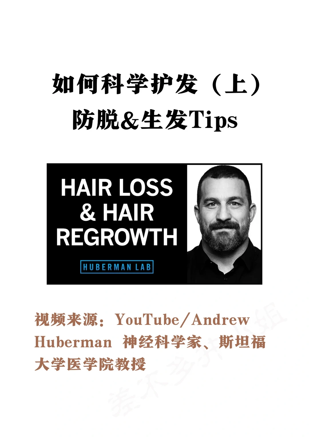 🎓斯坦福教授：如何科学护发❓防脱&生发✅