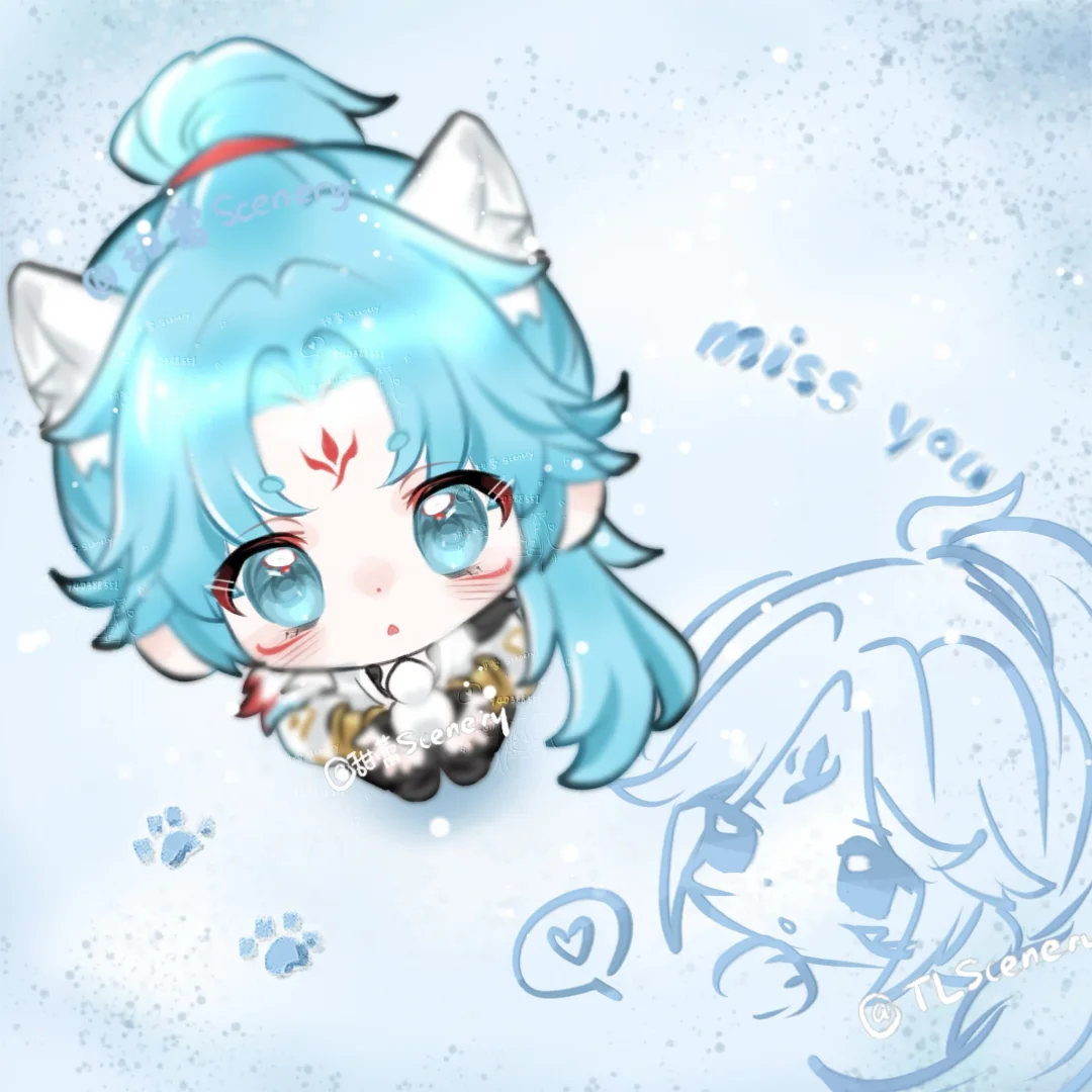 ✨亚连在雪地很想你头像来啦！右滑透卡一张✨
一起来欣赏这只萌萌亚连的小脸蛋
透卡