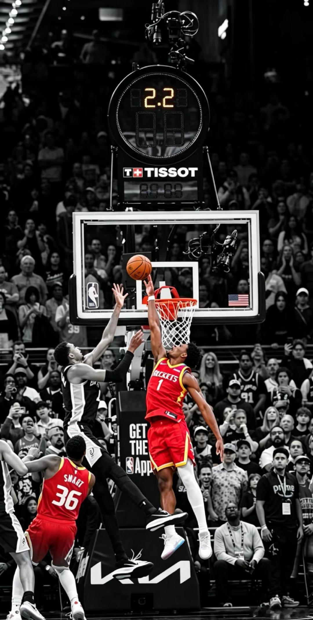 世界名画➕1，阿门封盖文班亚马#NBA[超话]# ​