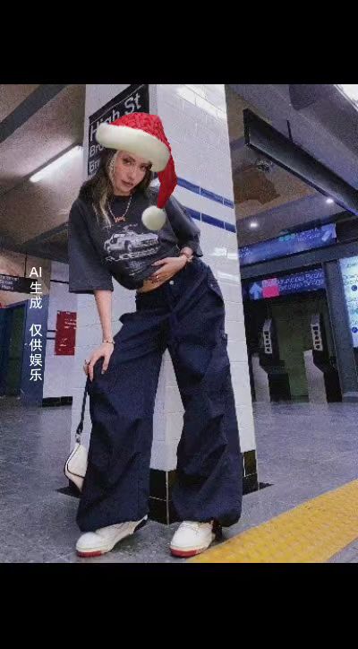 <p>辣妹穿搭 拽姐穿搭 酷女孩穿搭 圣诞节帽子 <!--{img:0...