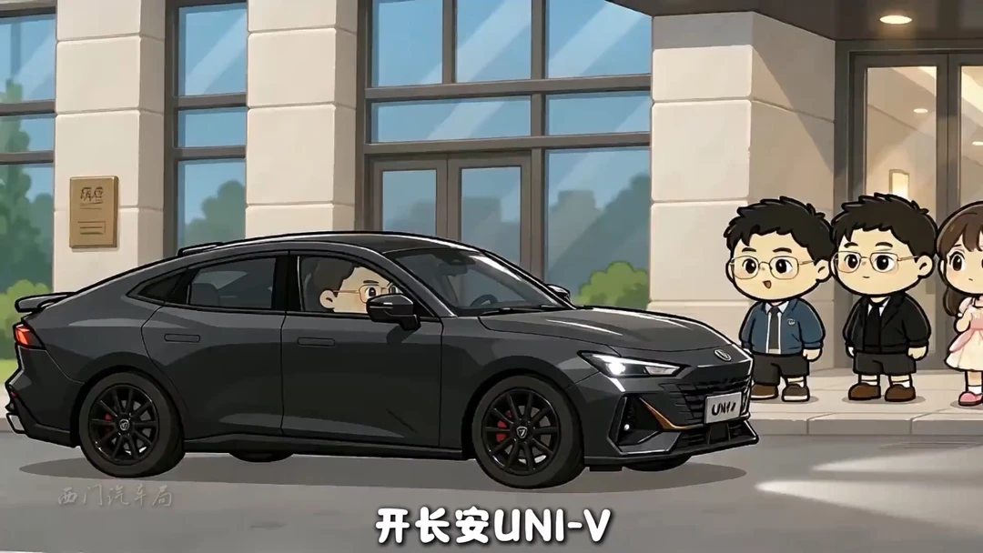 开UNI-V去毕业同学会，结果…当年的班花认不出这是什么车 #长安汽车 #univ  #Ai汽车 #