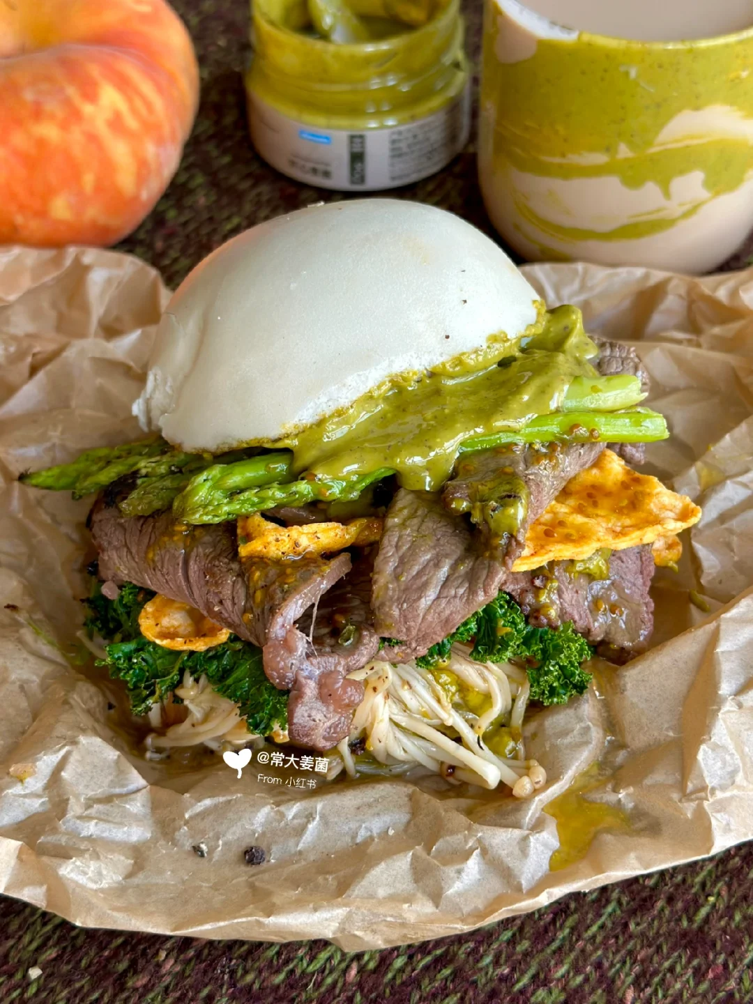 减脂别怕吃馒头！牛肉芝士中式汉堡🍔