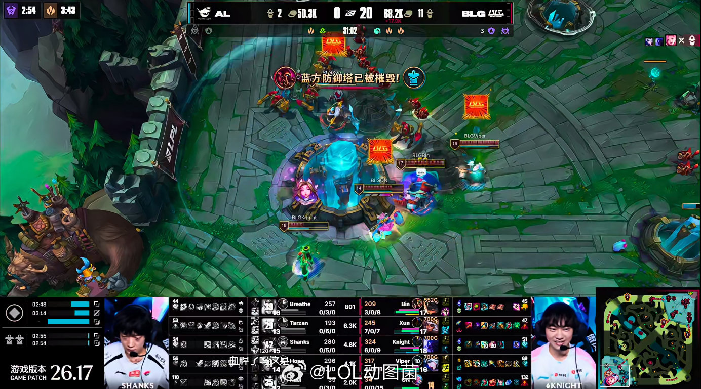 🔪🔪🔪一场屠杀！BLG全场碾压零封AL 人头比20-0！！！！

这真的是胜决吗？BLG无敌了？？？

#BLG二十比零AL##AL拿不到人头##BLG对战AL# ​​​