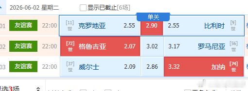 竞彩3串1，克罗地亚看好比分1比1，格鲁吉亚3比1，威尔士1比2