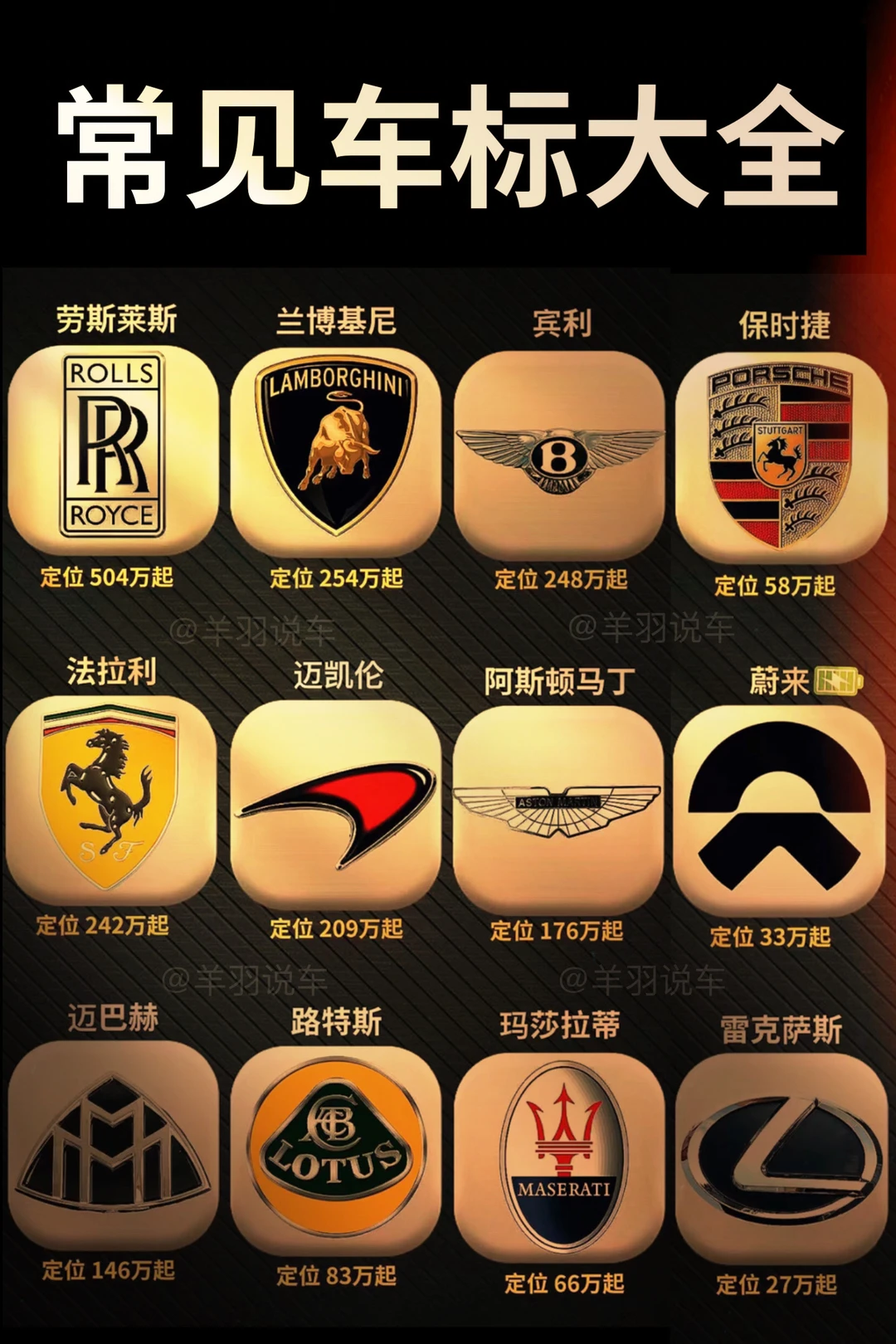 教女友学会认车标，常见车标大全