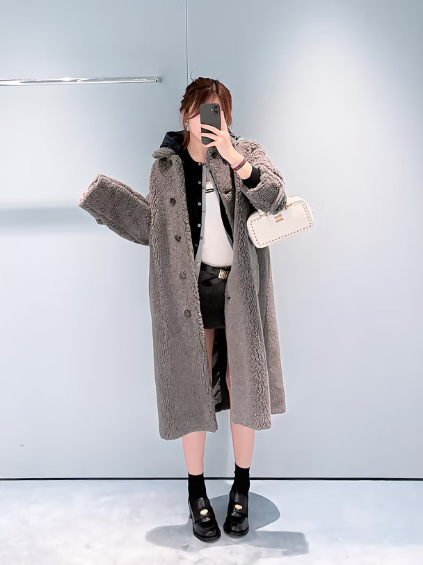 MiuMiu灰泰迪大衣｜秋冬贵气感的神🤍